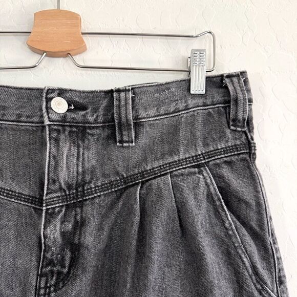 Free People Faded Black Sidecar Mini Skirt Size 31 - Picture 6 of 13